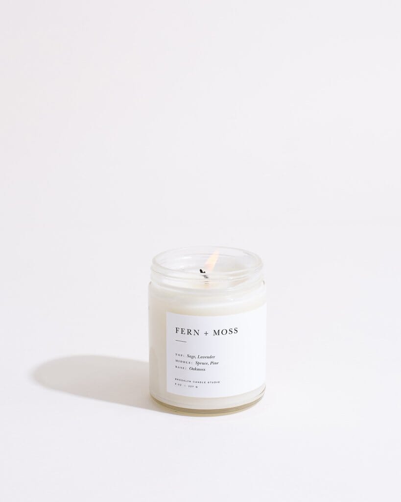 Fern + Moss Jar Candle Minimalist Brooklyn Candle Studio