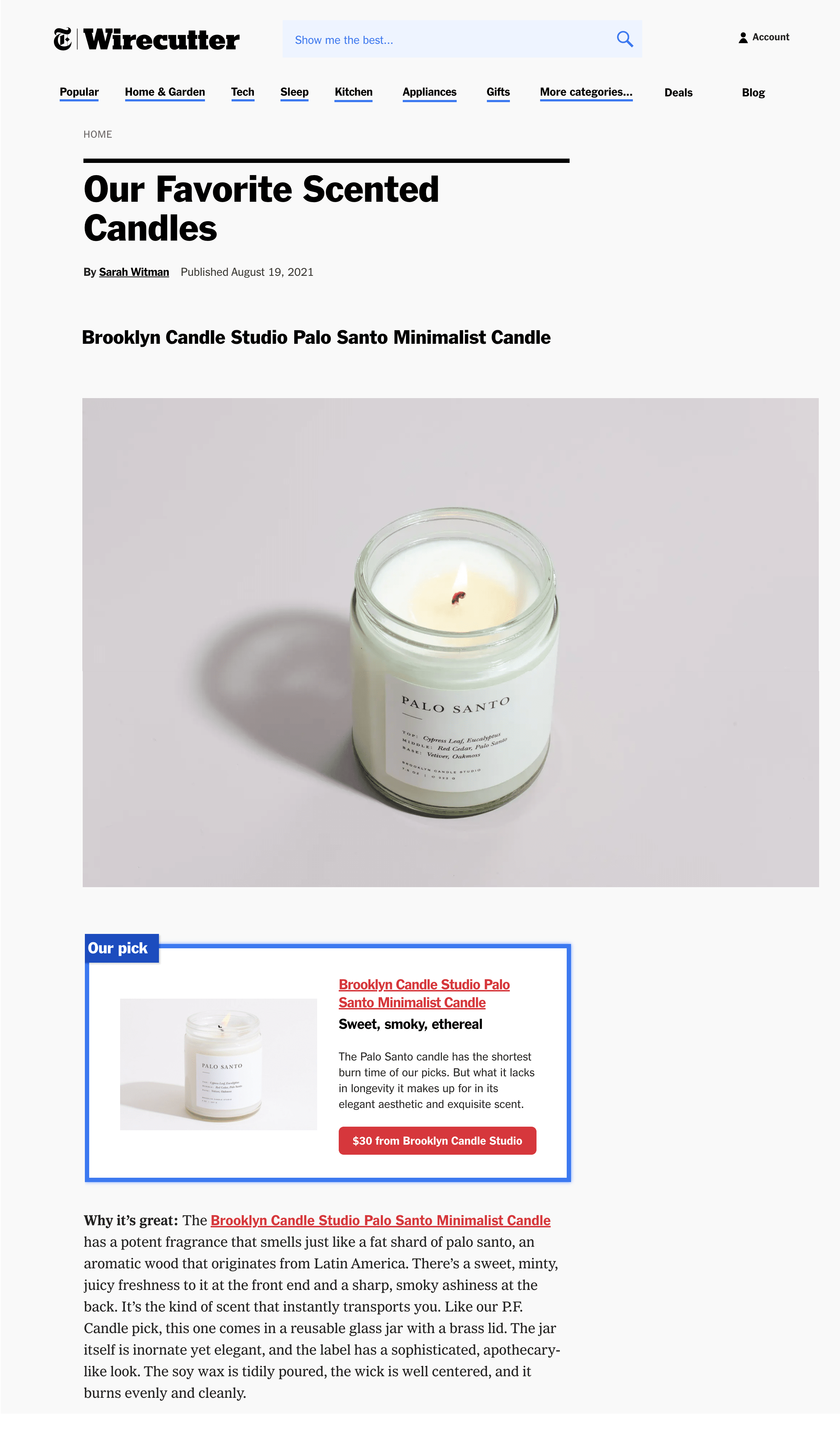 NYT Wirecutter Feature: August 2021