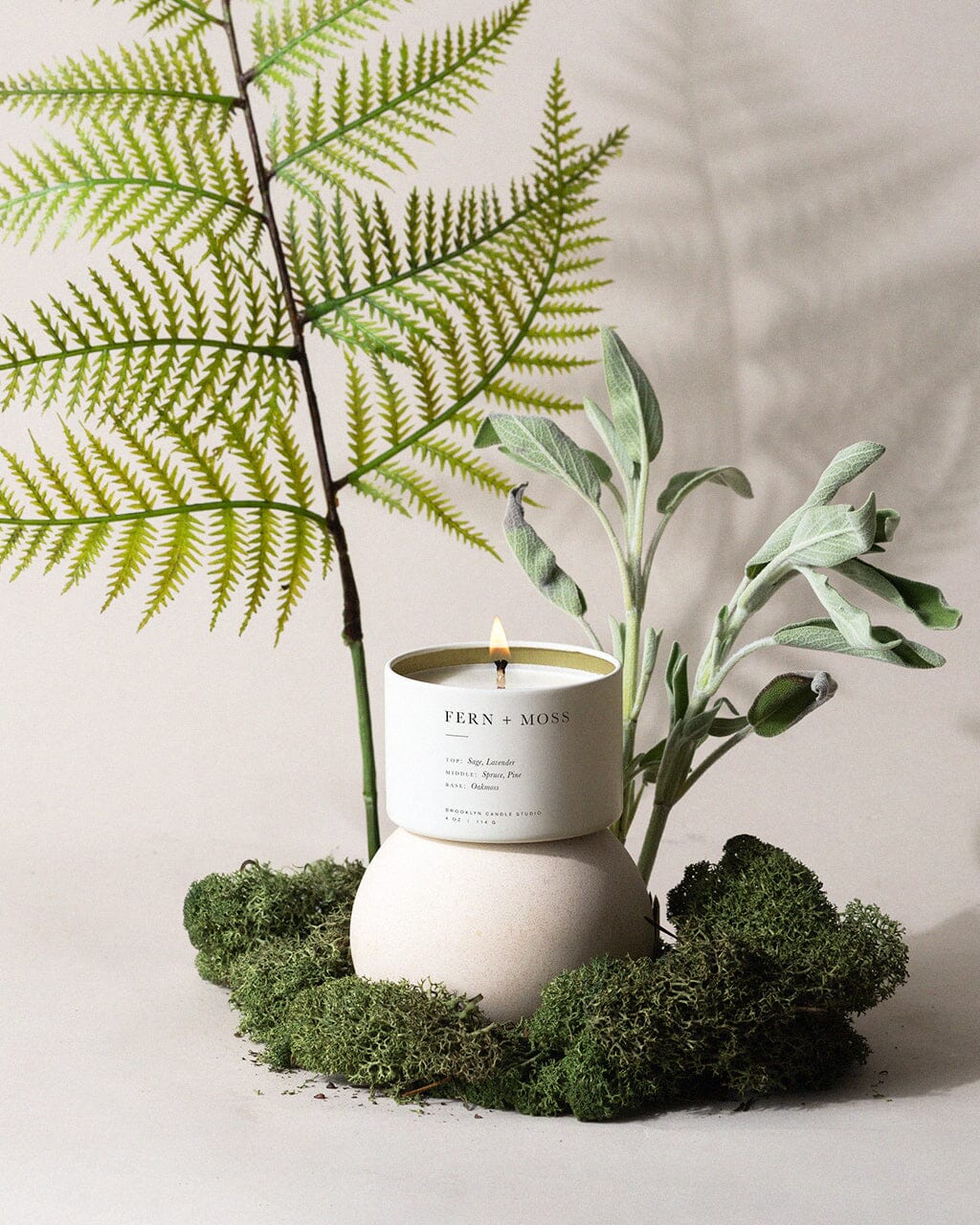 Fern + Moss Travel Candle Mini Candle Tins Brooklyn Candle Studio 