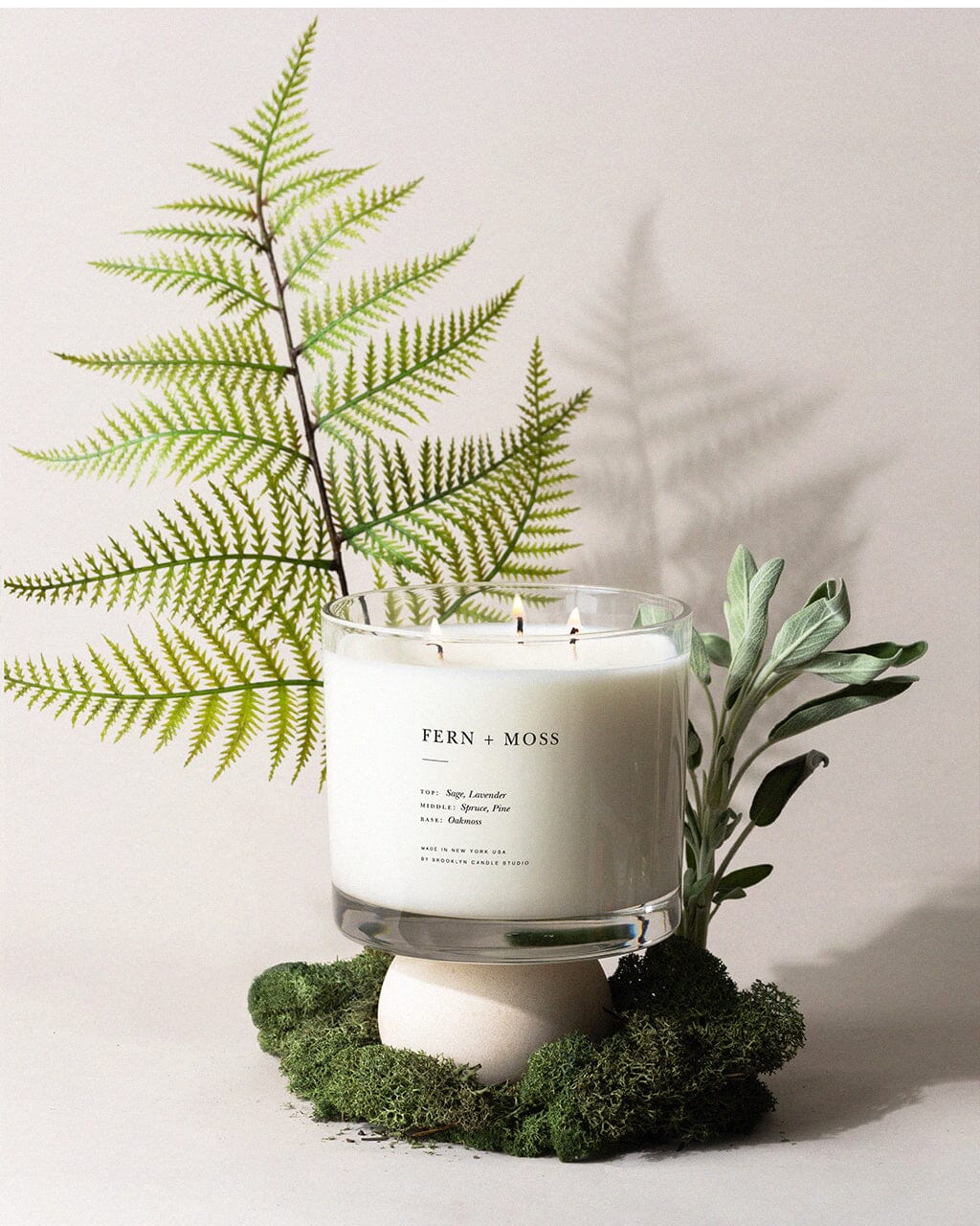 Fern + Moss XL 3-Wick Candle Maximalist Brooklyn Candle Studio 