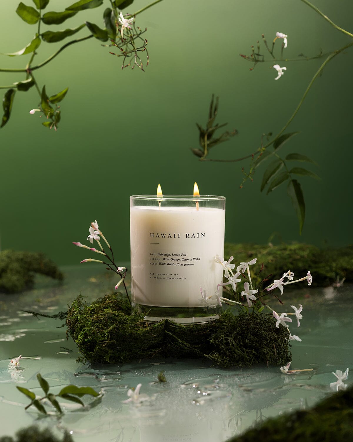 Hawaii Rain Classic 2-Wick Candle Escapist Collection Brooklyn Candle Studio 