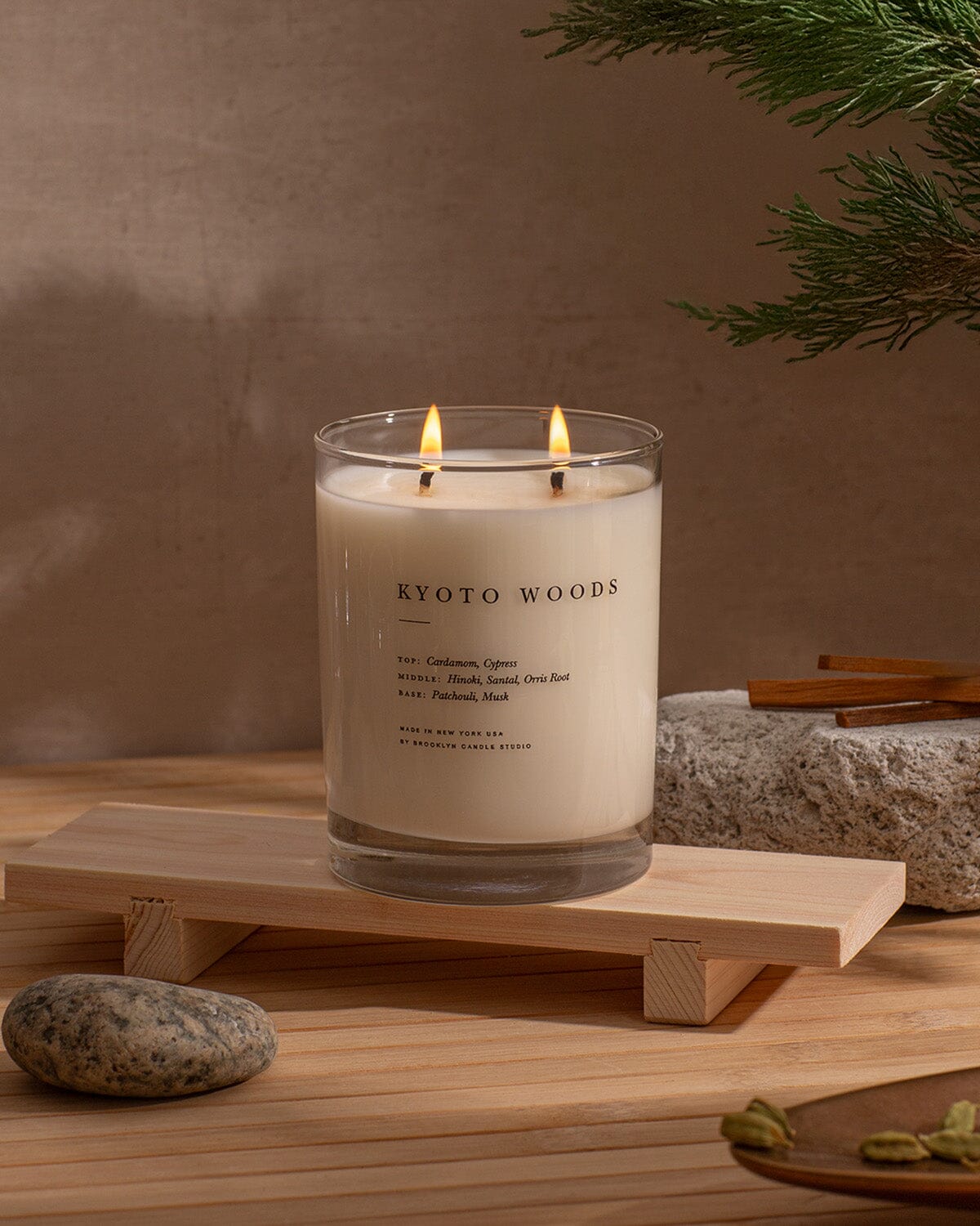 Kyoto Woods Classic 2-Wick Candle Escapist Collection Brooklyn Candle Studio 