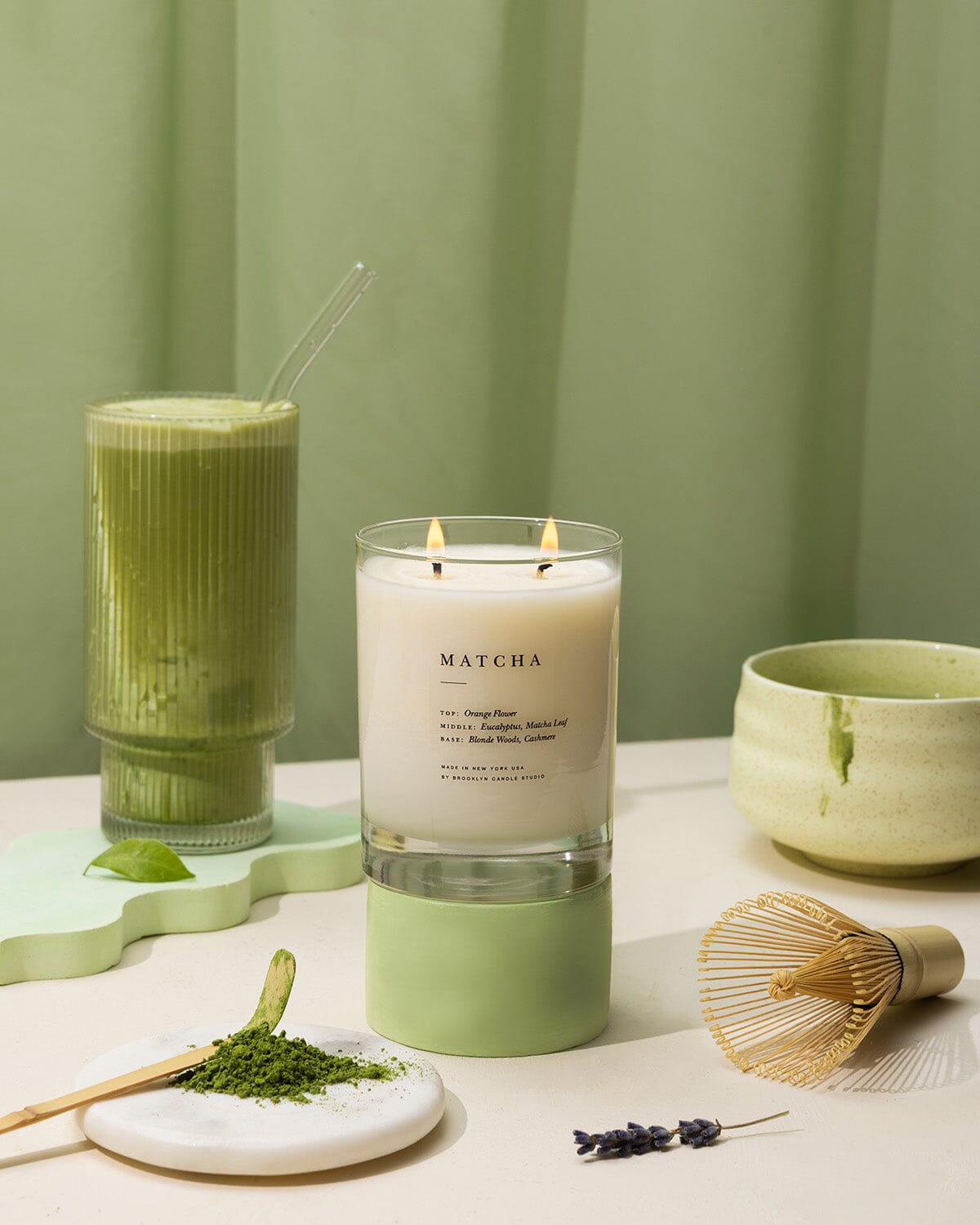 Matcha Classic 2-Wick Candle Escapist Collection Brooklyn Candle Studio 