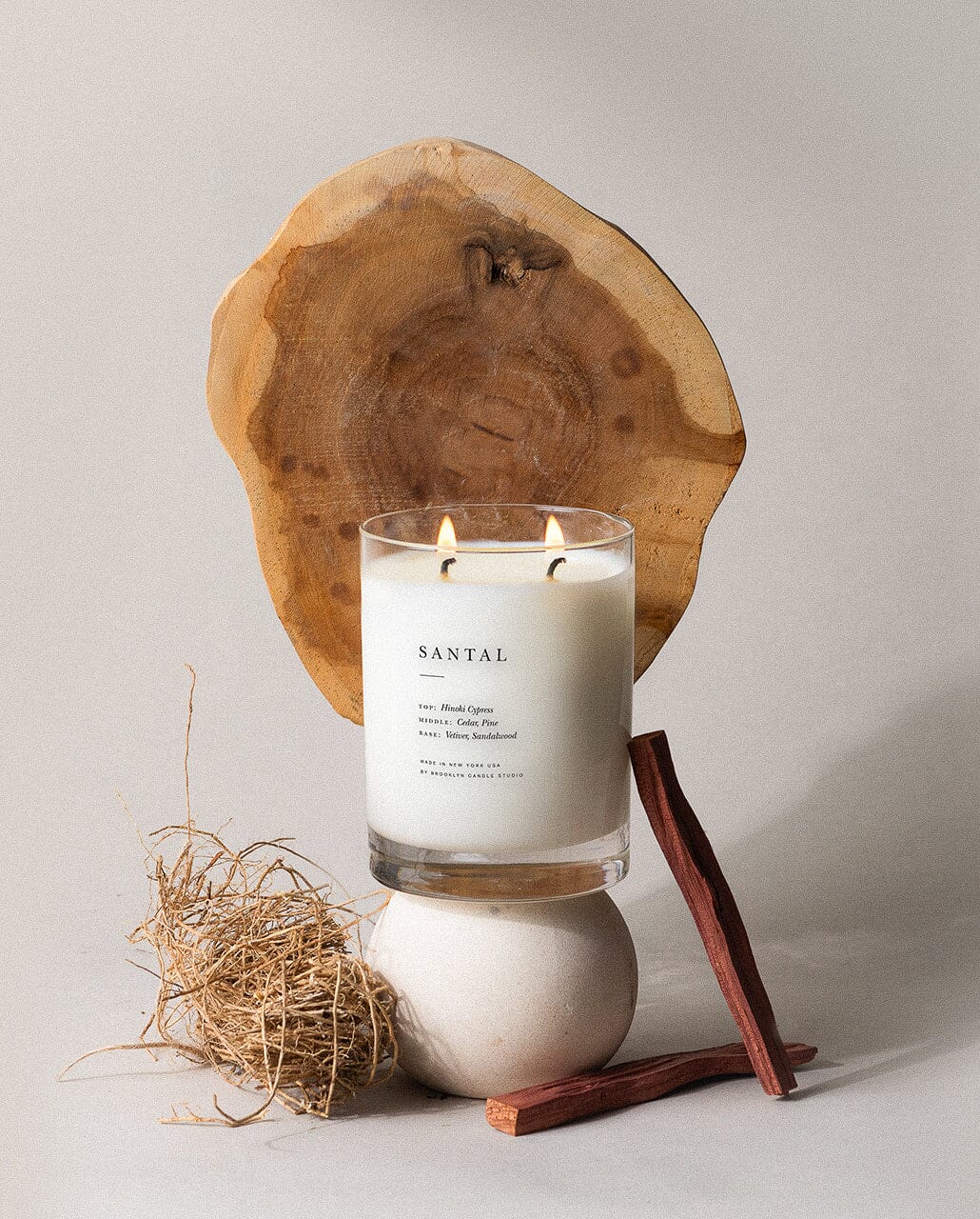 Santal Classic 2-Wick Candle Escapist Collection Brooklyn Candle Studio 