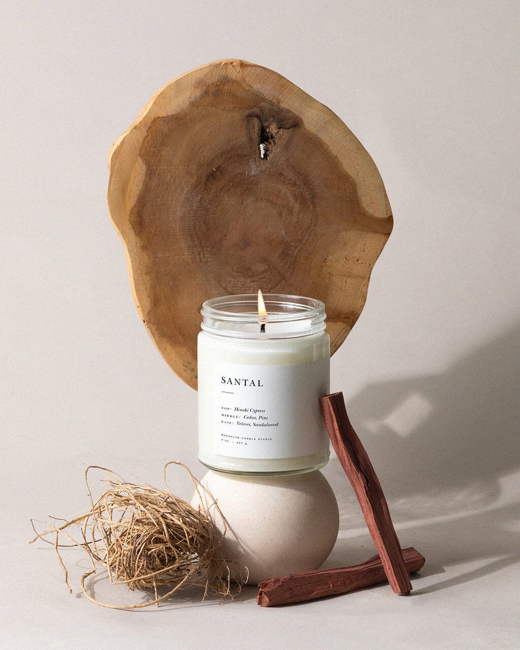 Santal Jar Candle Minimalist Brooklyn Candle Studio 