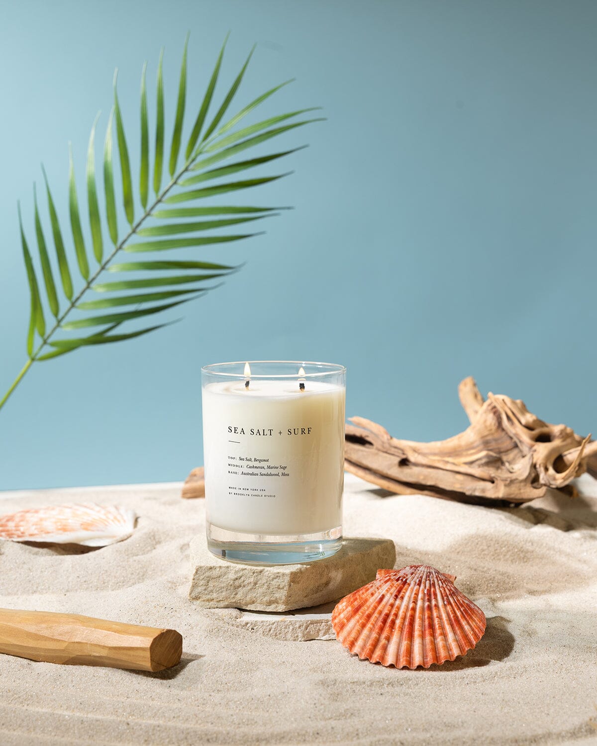 Sea Salt + Surf Classic 2-Wick Candle Escapist Collection Brooklyn Candle Studio 