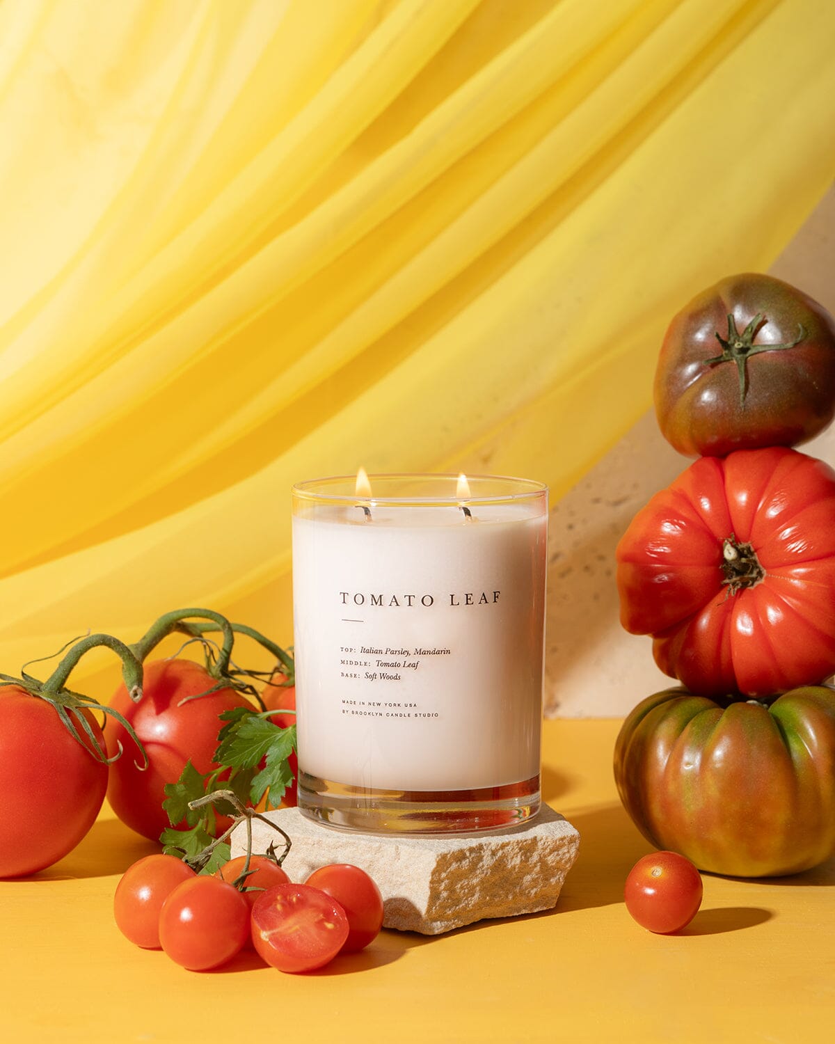 Tomato Leaf Classic 2-Wick Candle Escapist Collection Brooklyn Candle Studio 