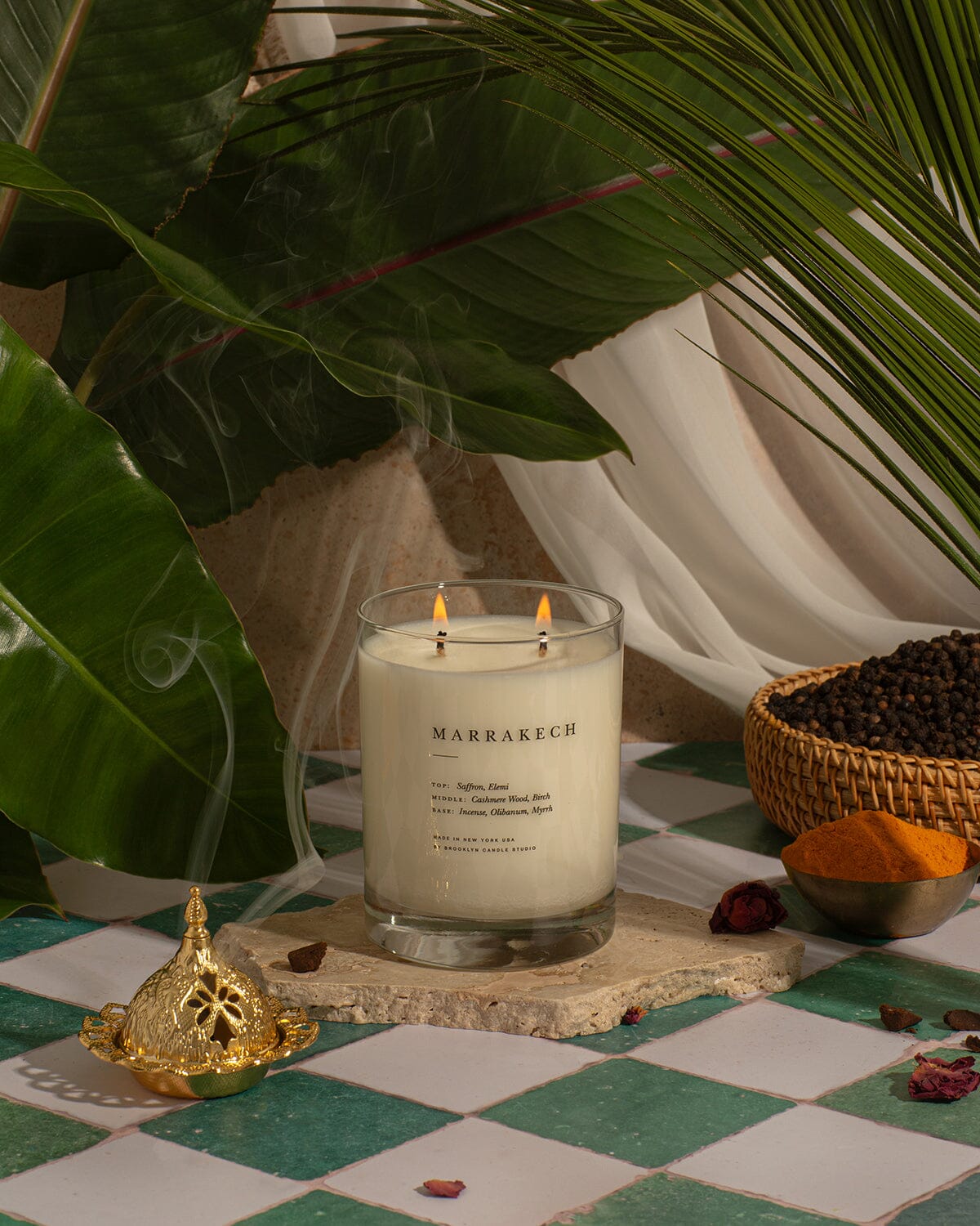 Marrakech Classic 2-Wick Candle Escapist Collection Brooklyn Candle Studio 