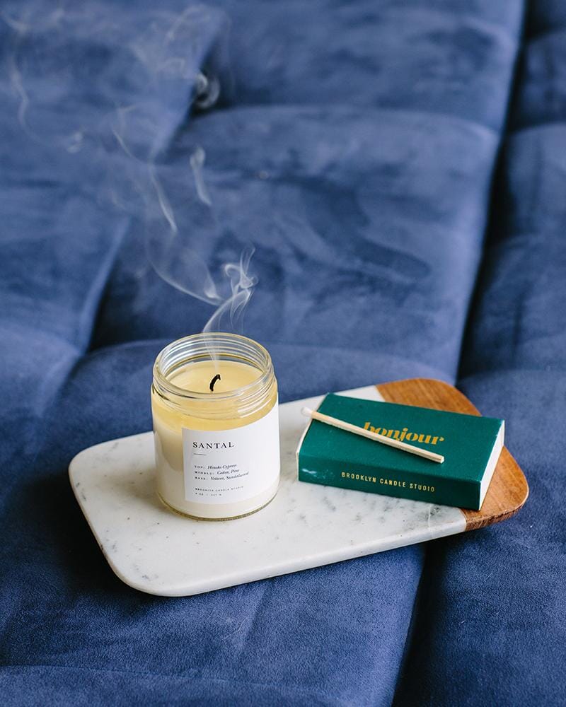 Santal Jar Candle Minimalist Brooklyn Candle Studio 
